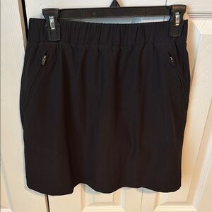 Lou &Grey Black Mini Skort with Zipper Pockets XS